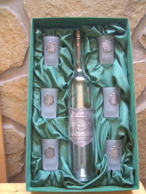 Pohár készlet üveggel 01